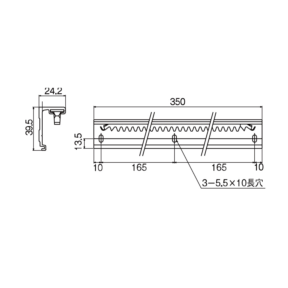 ダイケン スライデックス用部品 戸尻側ブレーキ HCSC30BR(制動ラック)【メンテナンスパーツ, 引き戸クローザー用部品, 取替・修理・交換用部品, DAIKEN】