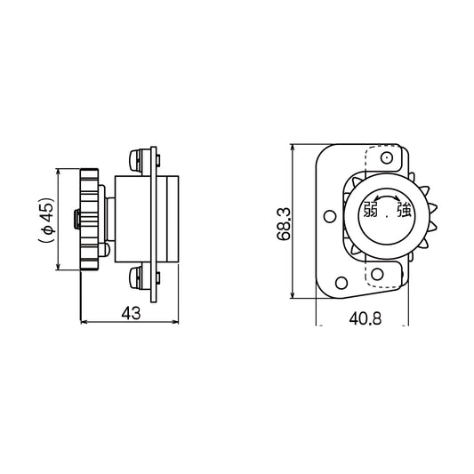 ダイケン スライデックス用部品 粘性ダンパー HCSC30DA(制御装置)【メンテナンスパーツ, 引き戸クローザー用部品, 取替・修理・交換用部品, DAIKEN】