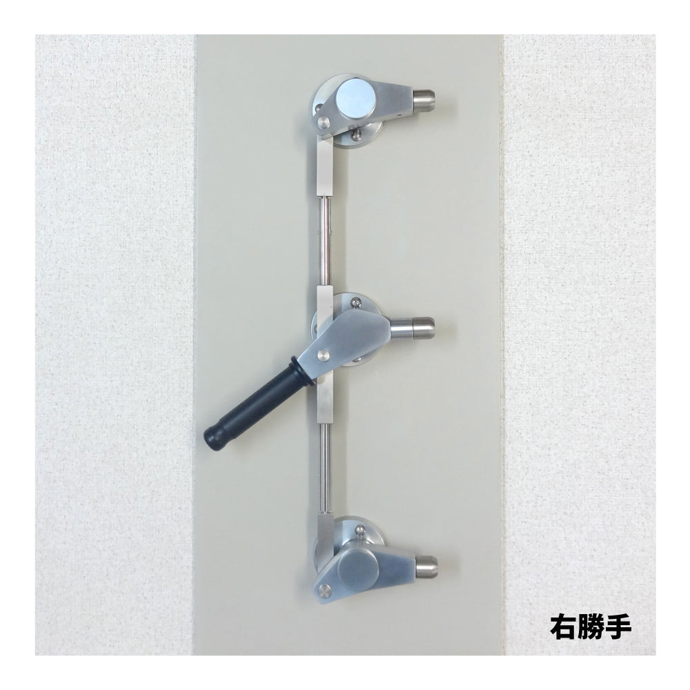いわきエンジニアリング クレモンハンドル SF-3H(鍵無し・両開き用) 【装置一式, 3点締付クレモンハンドル, IWAKI】