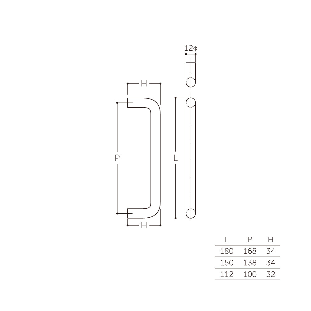 マルキ ブラス片面ハンドル B-1220(片面) 【ドアハンドル, 押し棒, 押棒, MARIX, MARUKI HARDWARE, MK, 丸喜金属】