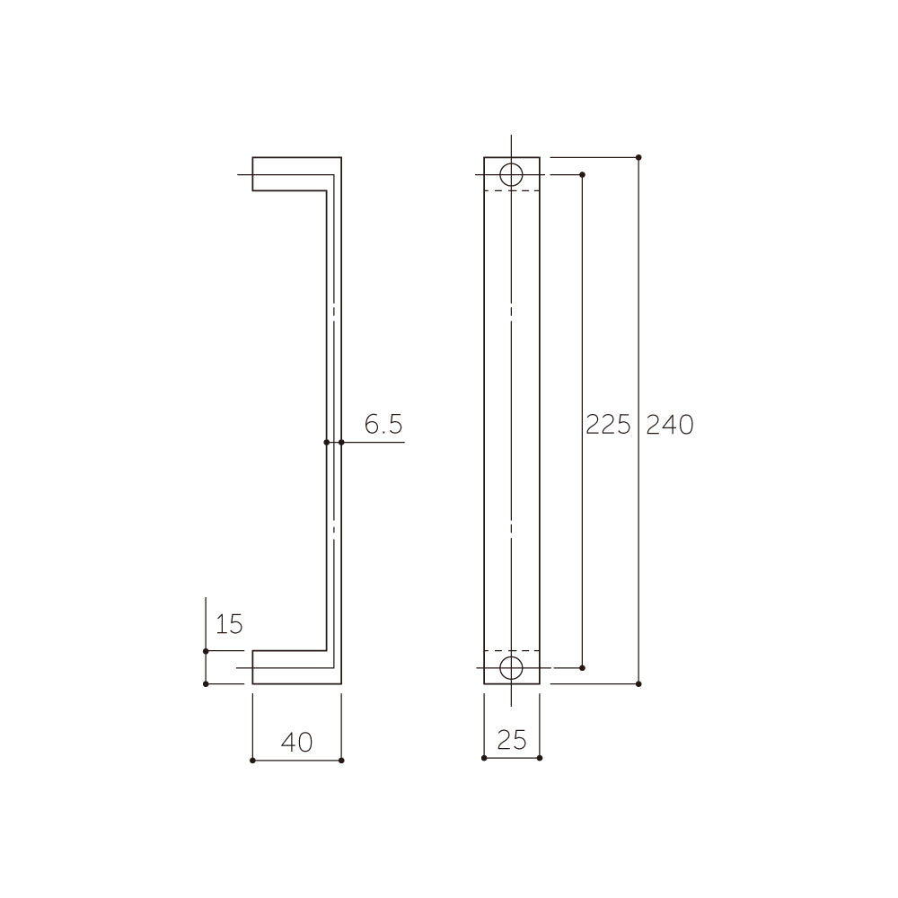 マルキ アルミハンドル MDA-100(片面) 【ドアハンドル, 押し棒, 押棒, MARIX, MARUKI HARDWARE, MK, 丸喜金属】