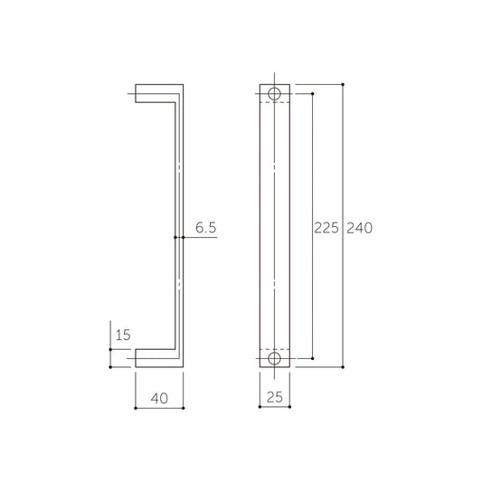 マルキ アルミハンドル MDA-100(両面) 【ドアハンドル, 押し棒, 押棒, MARIX, MARUKI HARDWARE, MK, 丸喜金属】