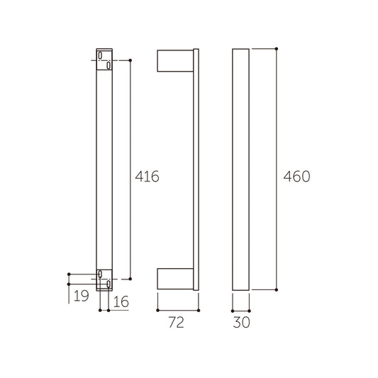 マルキ マルチバー MDA-300(片面) 【ドアハンドル, 押し棒, 押棒, MARIX, MARUKI HARDWARE, MK, 丸喜金属】