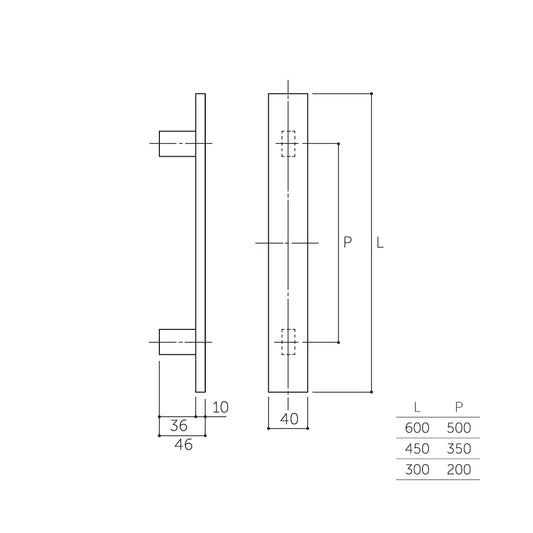マルキ ドアハンドル MDS-100(両面) 【押し棒, 押棒, MARIX, MARUKI HARDWARE, MK, 丸喜金属】