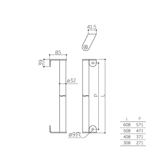 マルキ ドアハンドル MDS-220(片面) 【押し棒, 押棒, MARIX, MARUKI HARDWARE, MK, 丸喜金属】