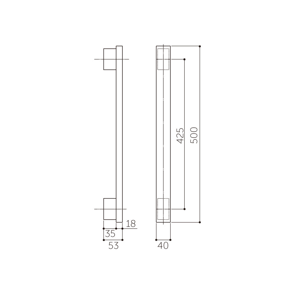 マルキ ドアハンドル MDW-180(両面) 【平型, 押し棒, 押棒, MARUKI HARDWARE, MK, 丸喜金属】