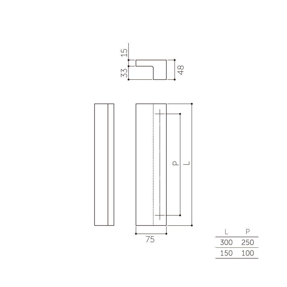 マルキ ドアハンドル MDW-300(両面) 【L型, 押し棒, 押棒, MARUKI HARDWARE, MK, 丸喜金属】