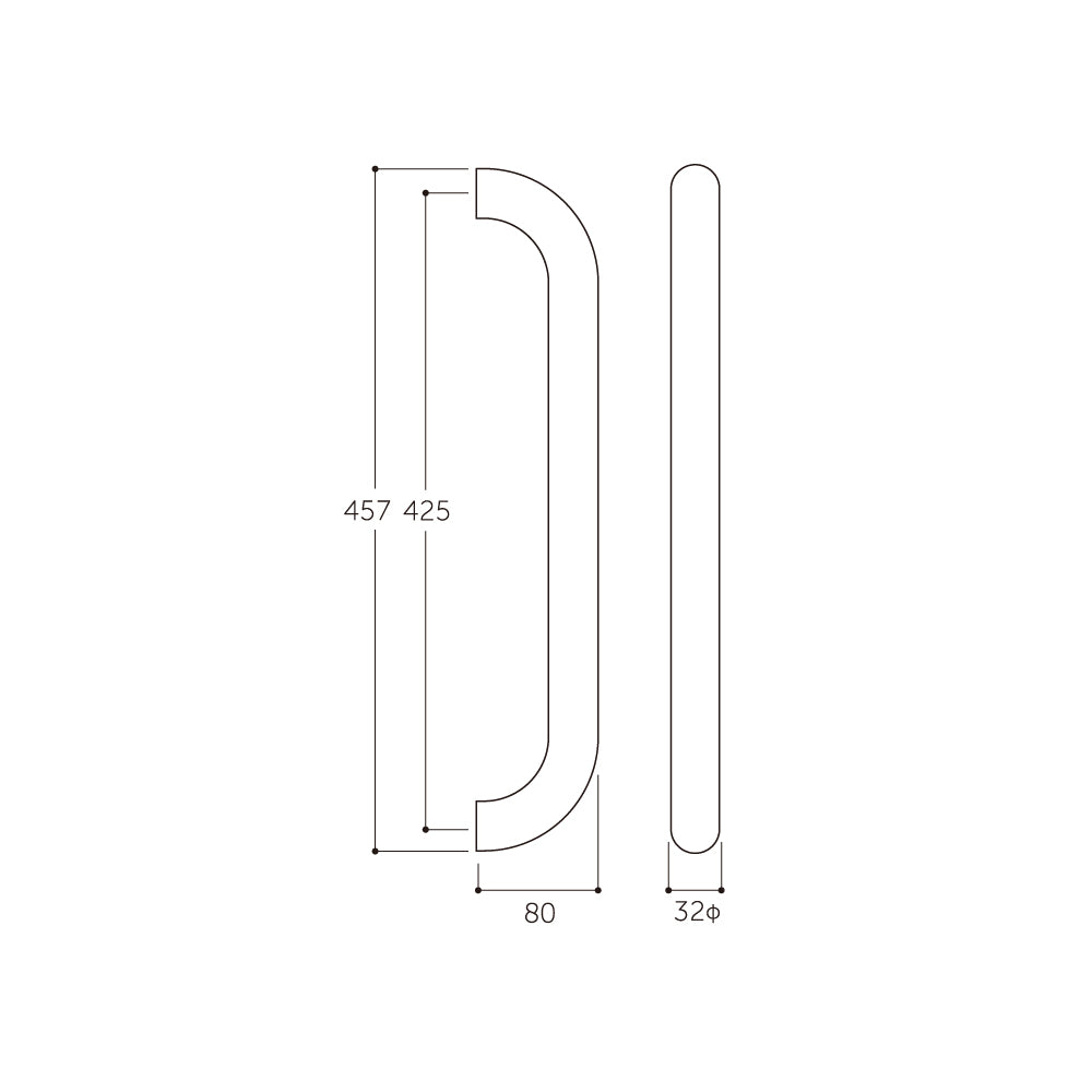 マルキ 木目O型ハンドル32Φ P-770(両面) 【ドアハンドル, 押し棒, 押棒, MARUKI HARDWARE, MK, 丸喜金属】