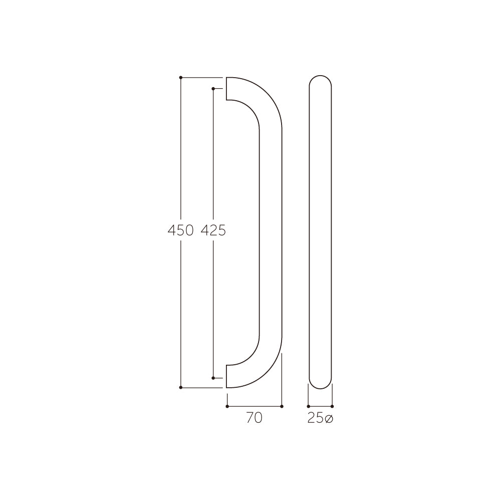 マルキ 木目O型ハンドル25Φ P-775(両面) 【ドアハンドル, 押し棒, 押棒, MARUKI HARDWARE, MK, 丸喜金属】