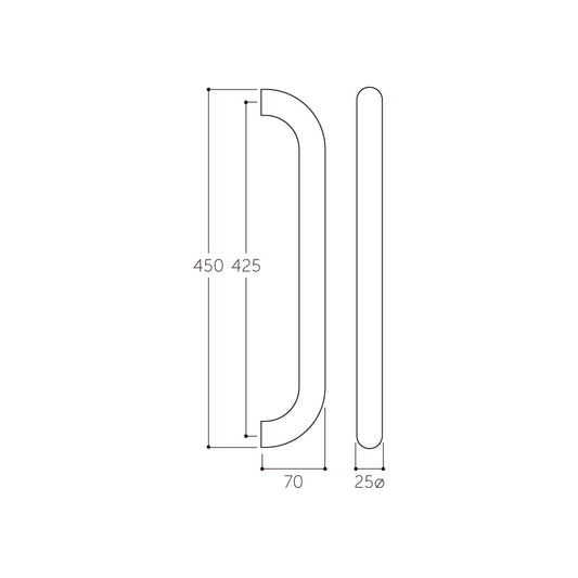 マルキ 木目O型ハンドル25Φ P-775(両面) 【ドアハンドル, 押し棒, 押棒, MARUKI HARDWARE, MK, 丸喜金属】