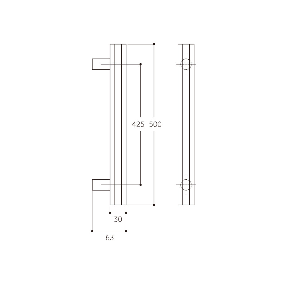 マルキ オクトハンドル W-8000 鏡面クローム(両面) 【ドアハンドル, 押し棒, 押棒, MARUKI HARDWARE, MK, 丸喜金属】