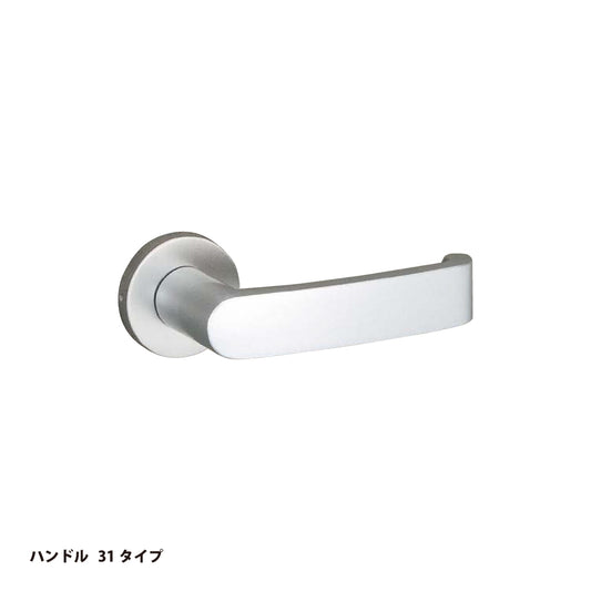 美和ロック レバーハンドル錠 LA31-0 片開き用 SV【外側 なし・内側 なし, 31タイプ, LAシリーズ, ミワ, MIWA】