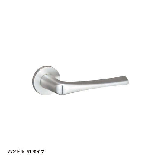 美和ロック レバーハンドル錠 LA51-8 片開き用 ST【外側 非常開装置付表示装置・内側 サムターン, 51タイプ, LAシリーズ, ミワ, MIWA】