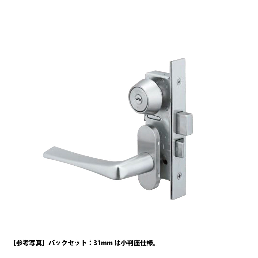 美和ロック レバーハンドル錠 LA23-3 片開き用 SV【外側 なし・内側 サムターン, 23タイプ, LA錠, ミワ, MIWA】
