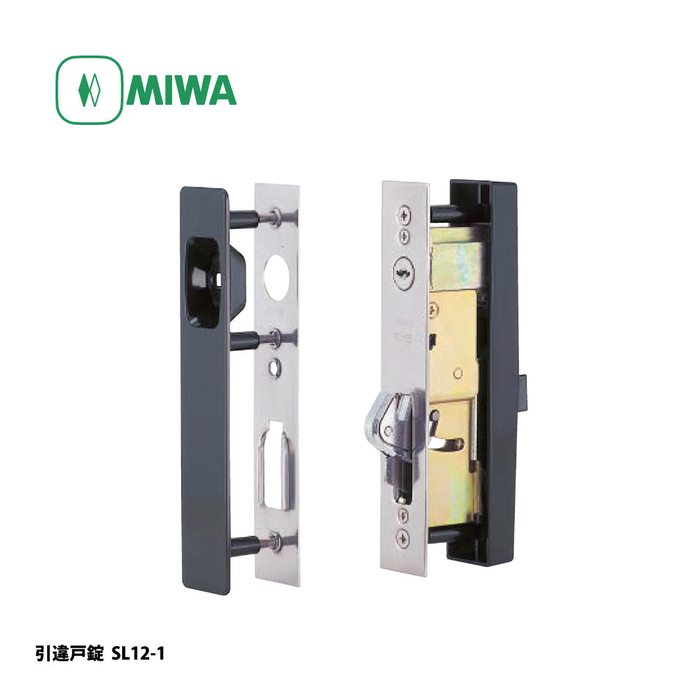 美和ロック 引違戸錠 SL12-3 【外側 なし・内側 サムターン, SL12シリーズ, 引戸錠, ミワ, MIWA】