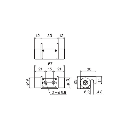 日東工器 引戸クローザー部品 戸当たり (C/CWシリーズ用)