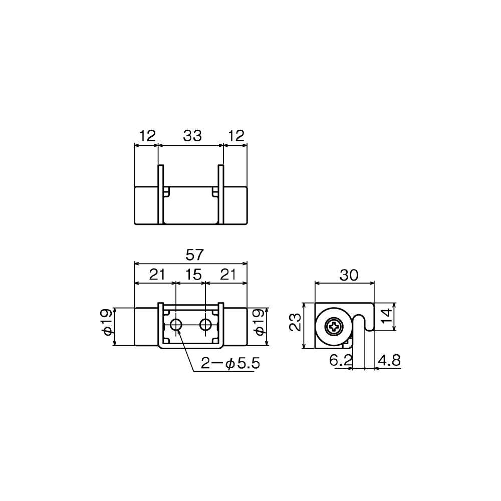 日東工器 引戸クローザー部品 戸当たり ※浴室仕様 (NSC-CB48用)