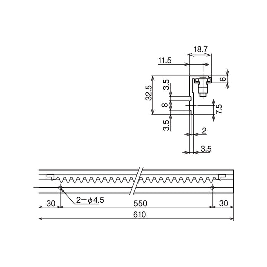 日東工器 引戸クローザー部品 制動ラックセット H