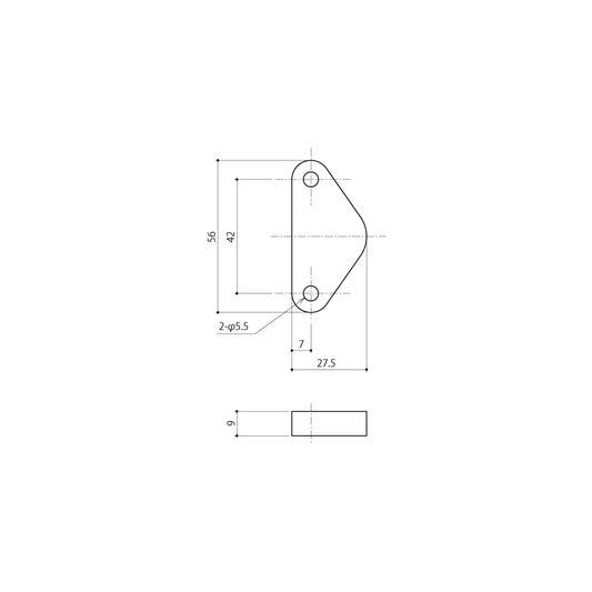 中西産業 カムラッチハンドル附座 CLF-1 【窓ハンドル用, Nakanishi】