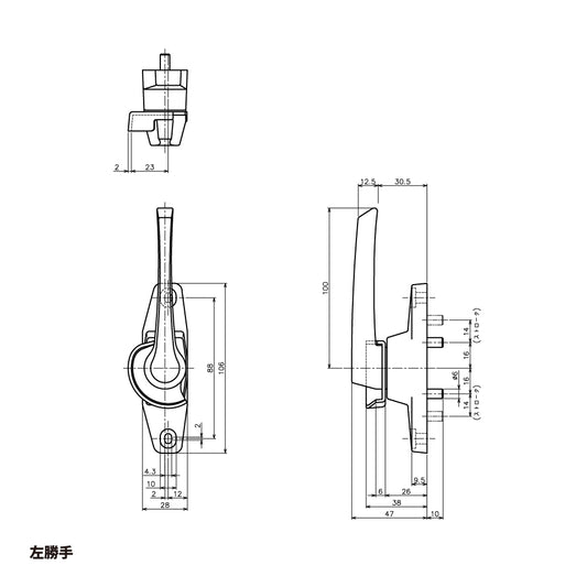 中西産業 AT窓用クレセント DC-X-1600【Nakanishi】