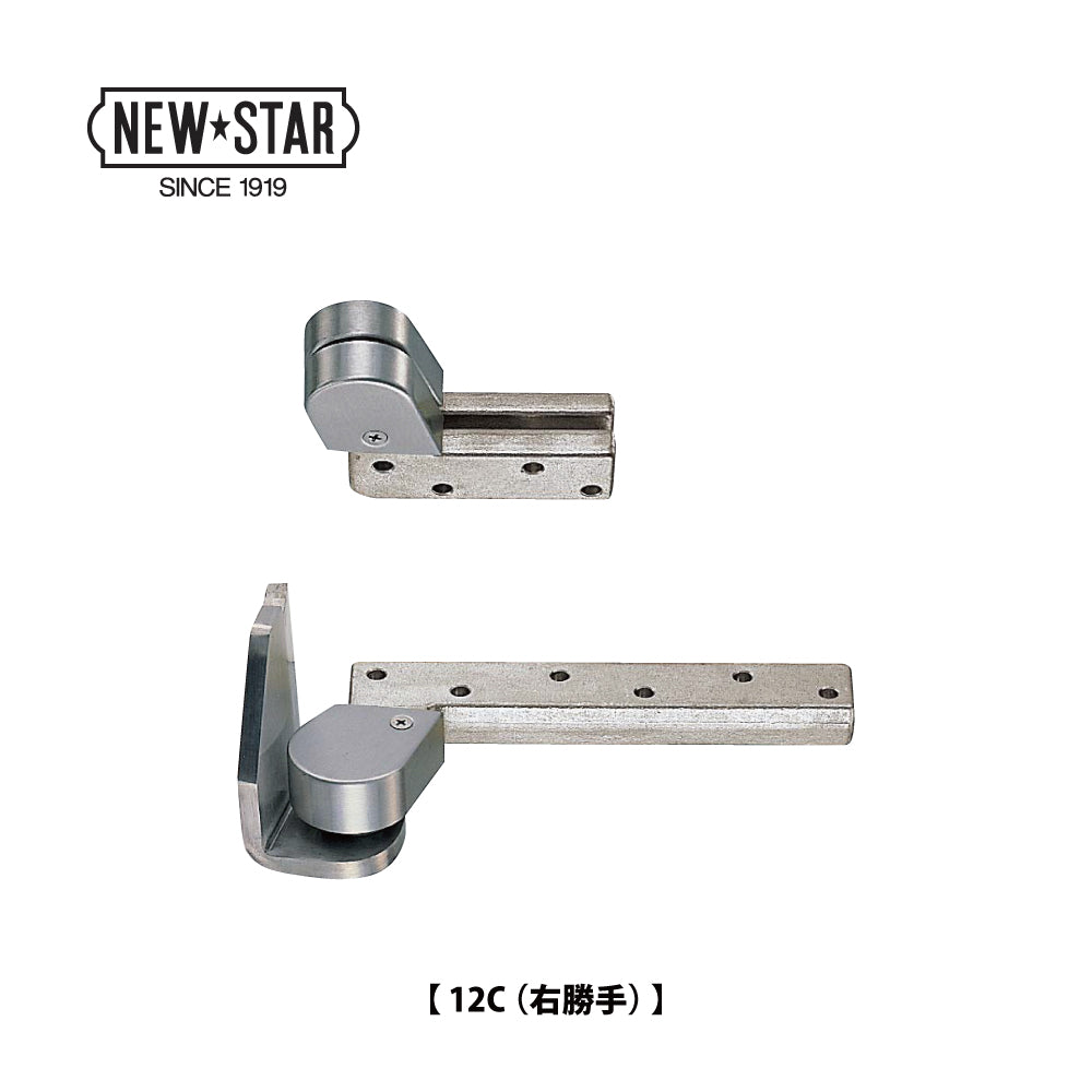 ニュースター ピボットヒンジ 12C / 12C TAP【竪枠取付型, 持出吊り, 一方開き, スチールドア用, NEWSTAR, NS】