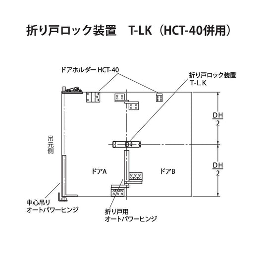 ニュースター 折り戸ロック装置 T-LK 【防火ドア用, 防火設備, NEWSTAR】