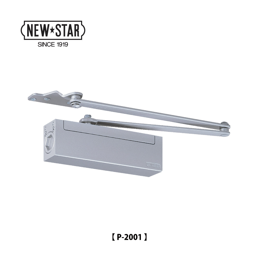 ニュースター ドアクローザー P-2002【ストップ無し, パラレル型, 2000シリーズ, NEWSTAR, ドアチェック】