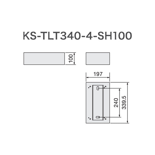 ナスタ 宅配ボックス用幅木 KS-TLT340-4-SH100【FN415・F415用, Nasta】