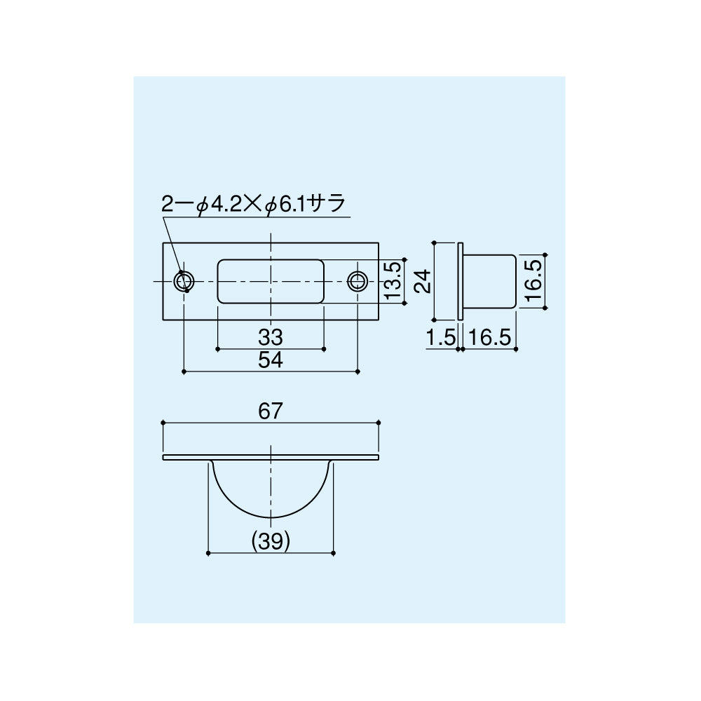 シブタニ 落し受(下坪) DB-60-1 【フランス落とし用, ハードウェア, SYS】