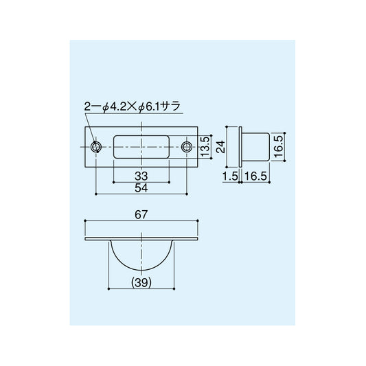 シブタニ 落し受(下坪) DB-60-1 【フランス落とし用, ハードウェア, SYS】