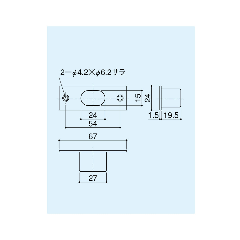 シブタニ 落し受(上坪) DB-62 【フランス落とし用, ハードウェア, SYS】