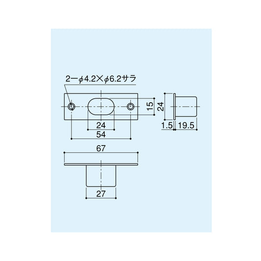 シブタニ 落し受(上坪) DB-62 【フランス落とし用, ハードウェア, SYS】