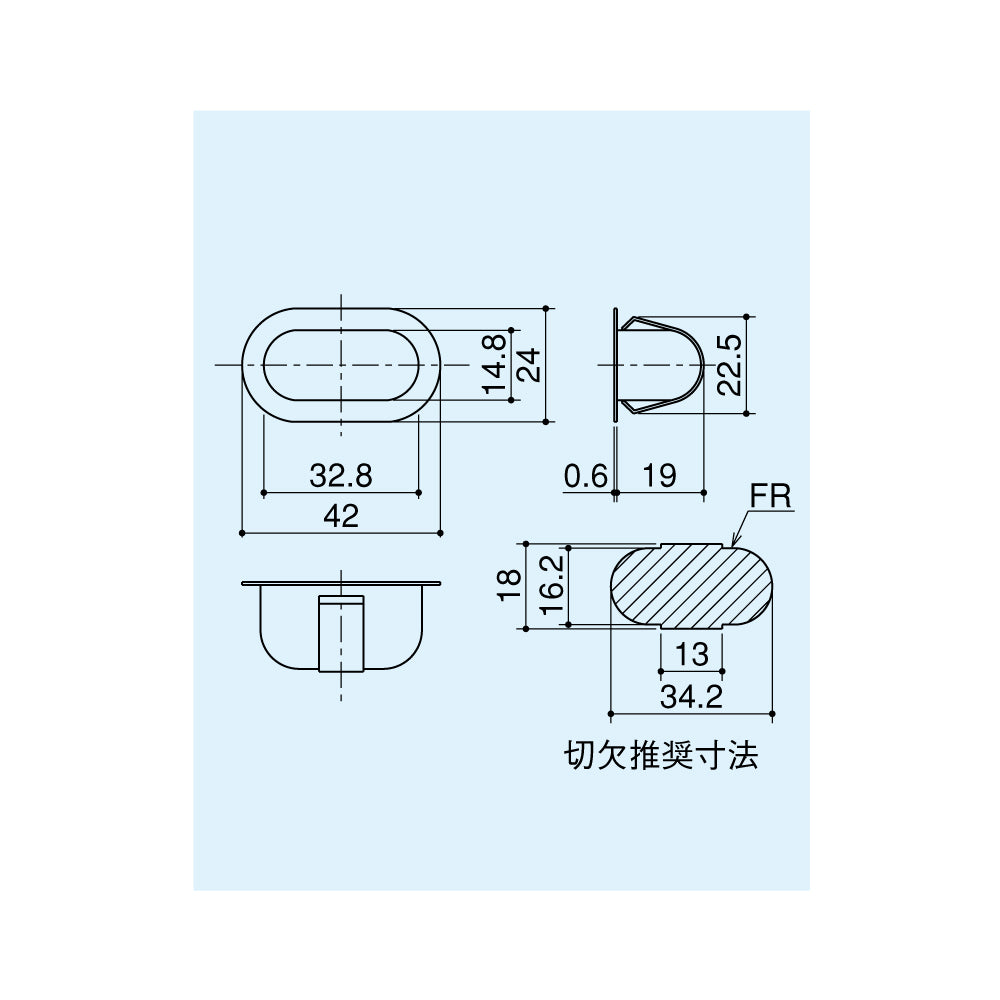 シブタニ 落し受(上・下坪) DB-67 【フランス落とし用, ハードウェア, SYS】