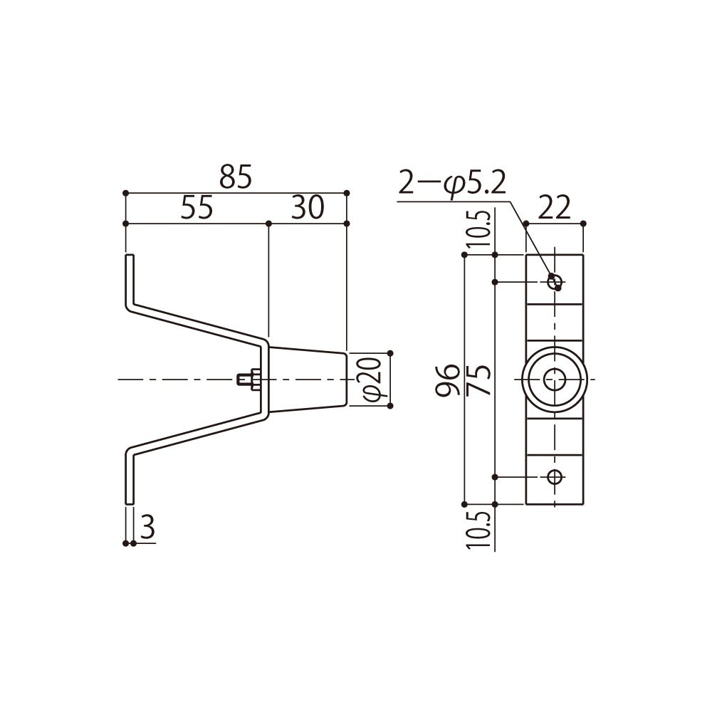 シブタニ ドアーストップ DC-22【ハードウェア金物, SYS, Shibutani】