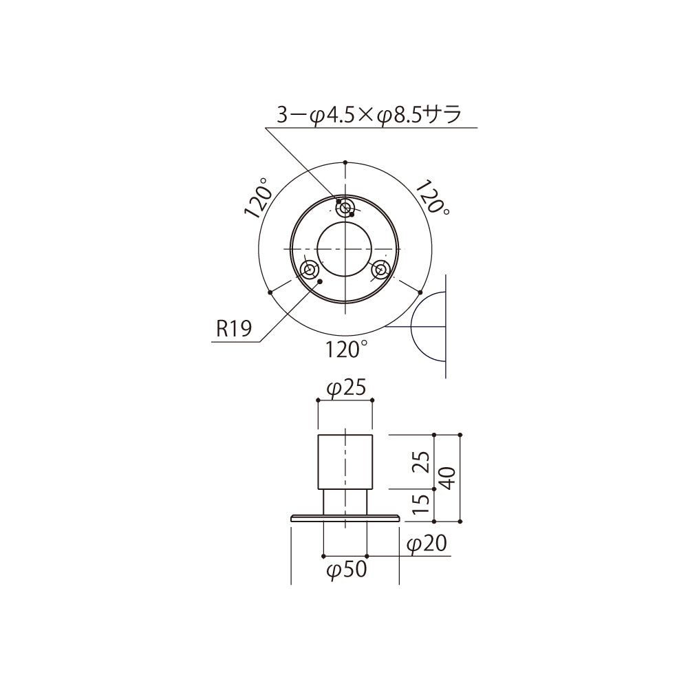 シブタニ ドアーストップ DC-52VZ-1【戸当り, ハードウェア金物, SYS, Shibutani】