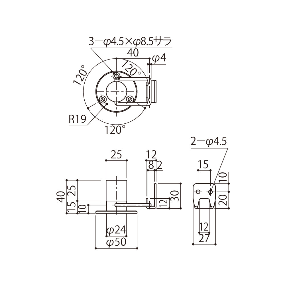 シブタニ ドアーストップ(フック付) DC-53VZ-1【戸当り, ハードウェア金物, SYS, Shibutani】