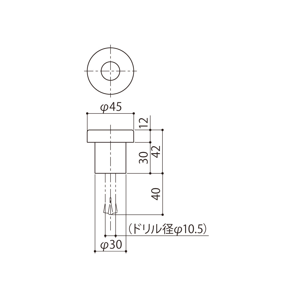 シブタニ ドアーストップ DCA-56ZK-40【戸当り, ハードウェア金物, SYS, Shibutani】