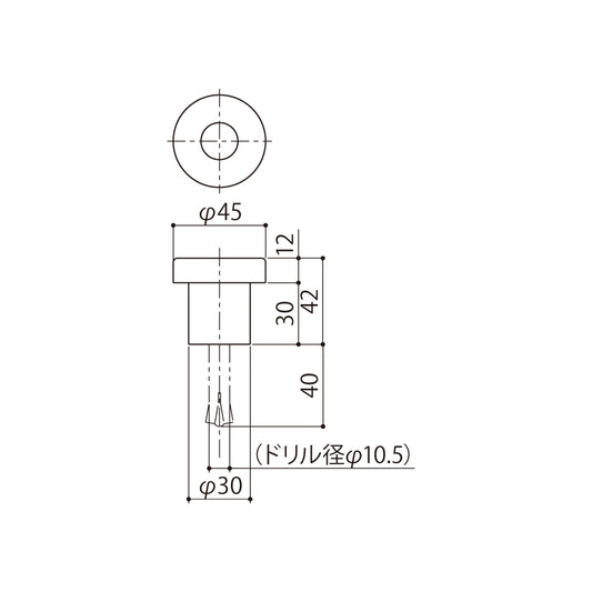 シブタニ ドアーストップ DCA-56ZK-40【戸当り, ハードウェア金物, SYS, Shibutani】