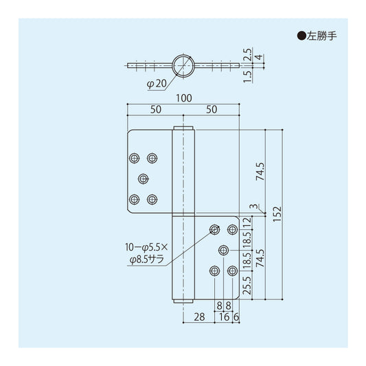 シブタニ 旗丁番 DH-606S 【ヒンジ, SYS, Shibutani】