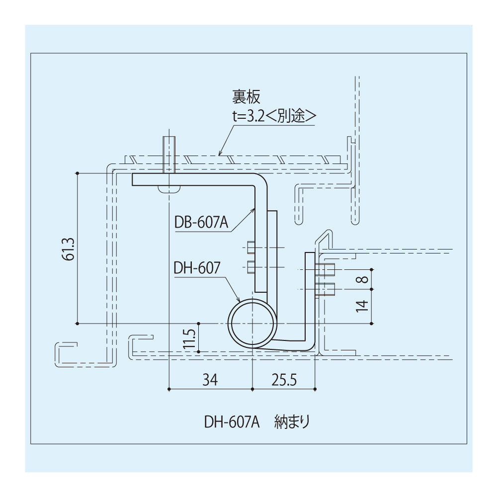 シブタニ 旗丁番 DH-607 【ヒンジ, SYS, Shibutani】