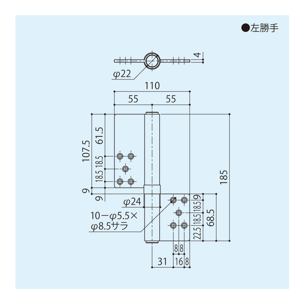 シブタニ 対震丁番 DHT-22S 【ヒンジ, SYS, Shibutani】