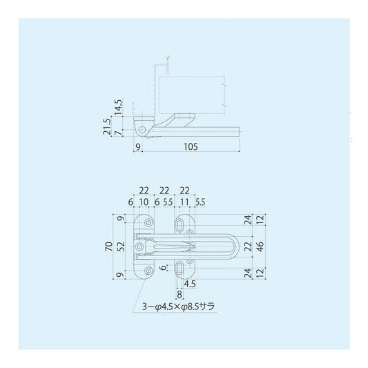 シブタニ ドアガード(内開用) DL-81【ハードウェア金物, SYS, Shibutani】