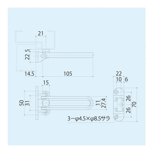 シブタニ ドアガード(外開用) DL-82【ハードウェア金物, SYS, Shibutani】