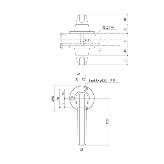 シブタニ グレモンハンドル H58V (内外セット)【ATSシリーズ, グレモンボルトシリーズ, SYS, Shibutani】