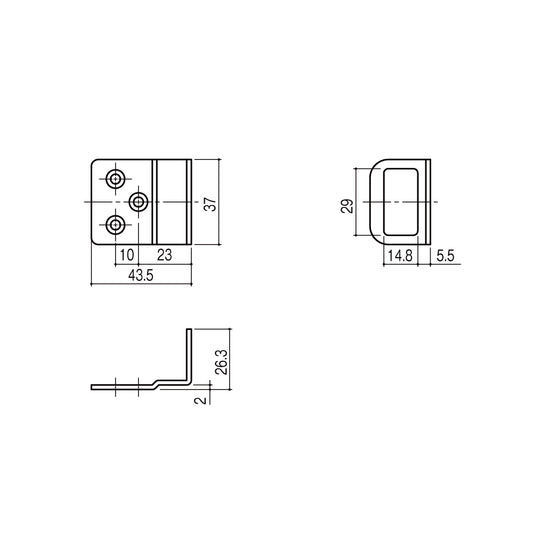 シブタニ スライドラッチ用ストライク LB-36 【トイレブース用金物, ラバトリー金物, SYS】