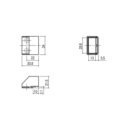 シブタニ スライドラッチ用ストライク LB-431 【箱型, トイレブース用金物, ラバトリー金物, SYS】