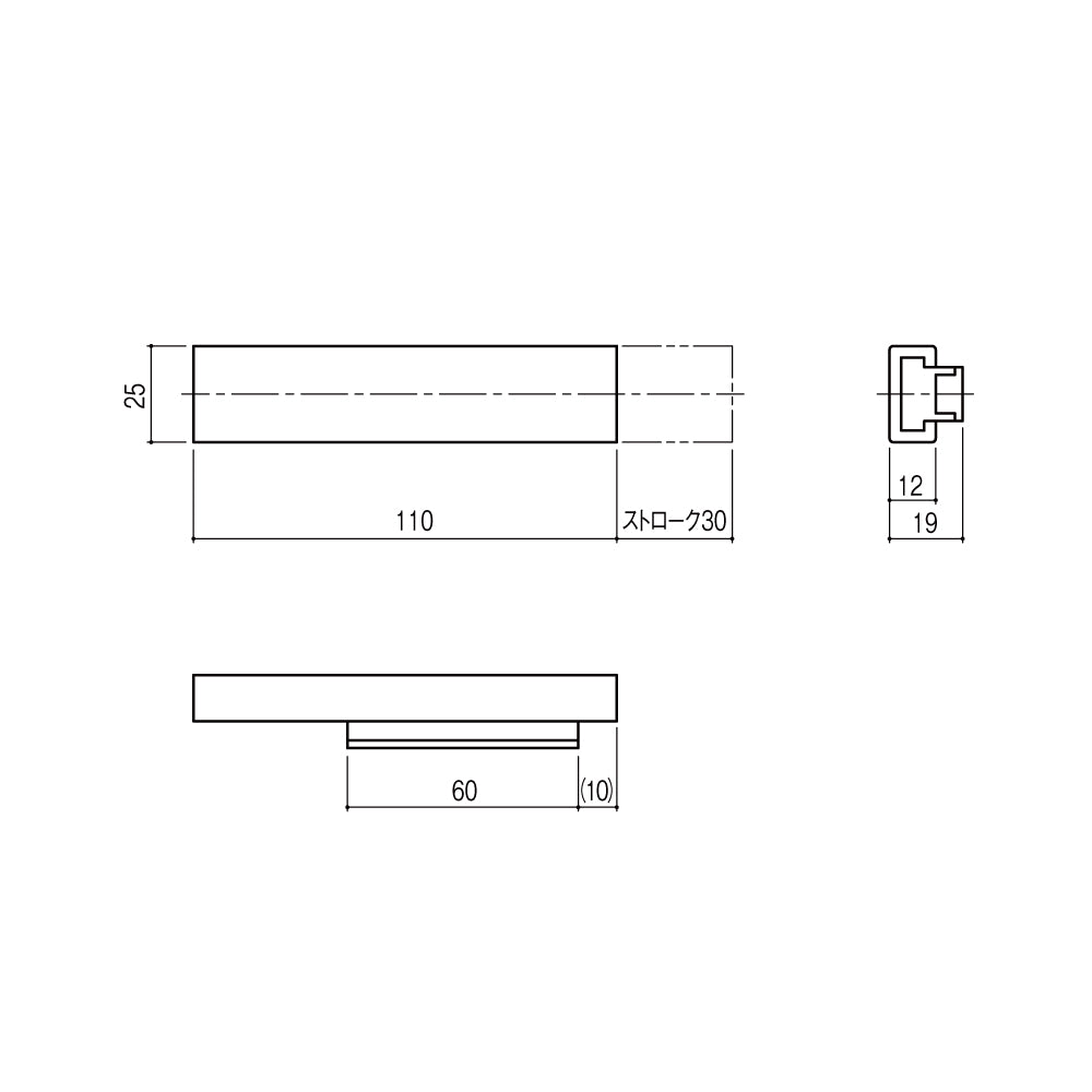 シブタニ スライドラッチ LB-71A 【トイレブース用金物, ラバトリー金物, SYS】