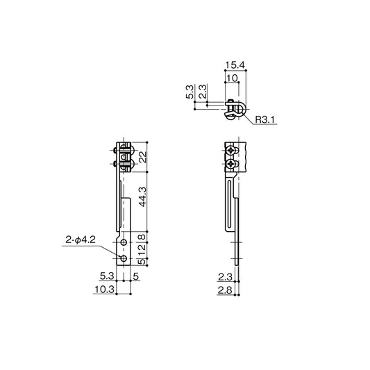 シブタニ ロッド棒ジョイント SLB-11 【引き戸錠用, トイレブース用金物, ラバトリー金物, SYS】