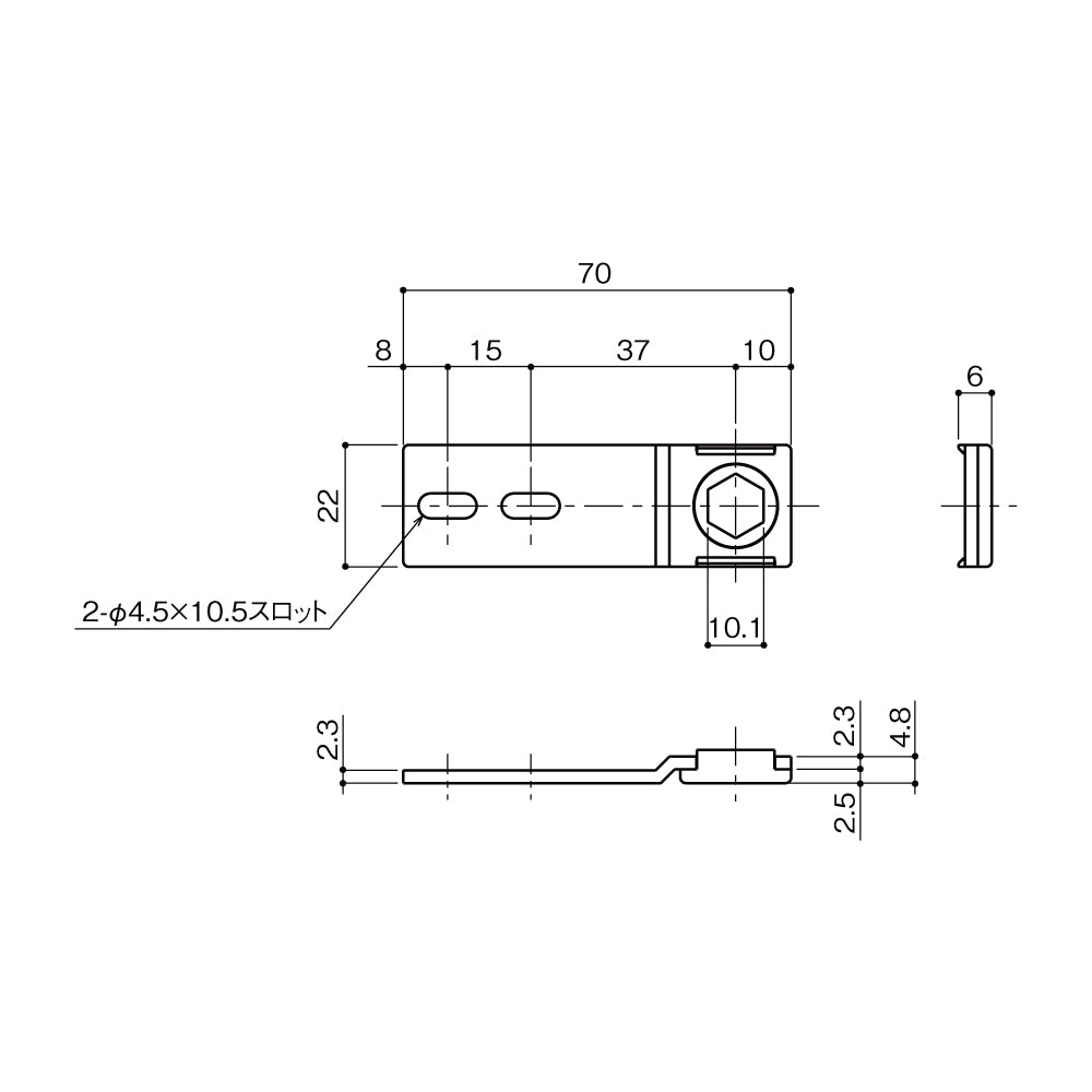 シブタニ ロッド棒ガイド SLB-12 【引き戸錠用, トイレブース用金物, ラバトリー金物, SYS】