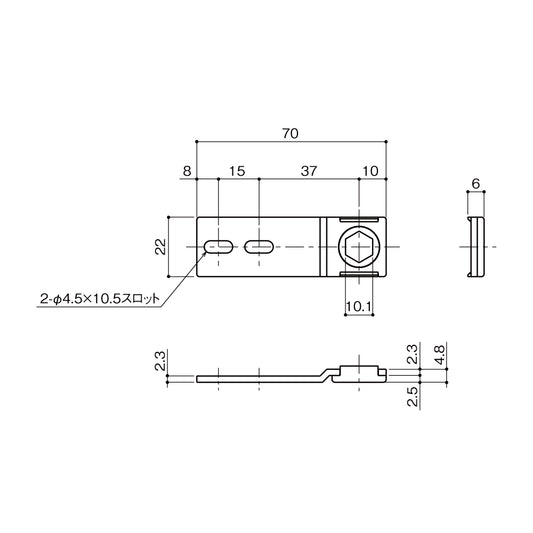 シブタニ ロッド棒ガイド SLB-12 【引き戸錠用, トイレブース用金物, ラバトリー金物, SYS】